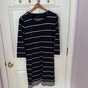 Nautica Blue Long Sleeve Sheath Dress